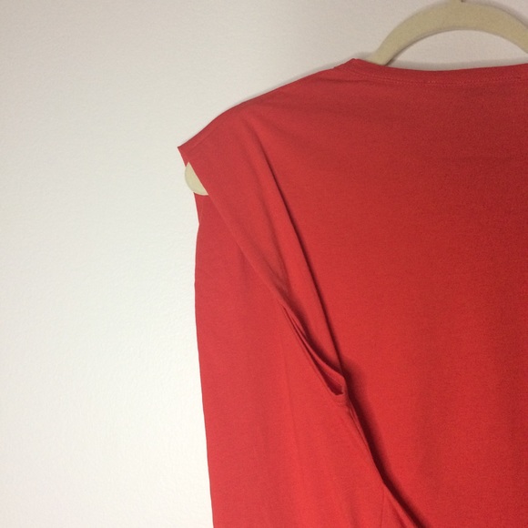 Sandro Red Front Tie Sleeveless Blouse Cotton - Picture 12 of 16